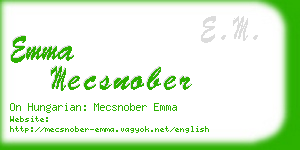 emma mecsnober business card